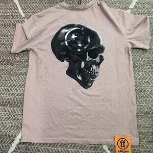 Forgotten Faces Black Skull Oversized Mens Tee Sz Small